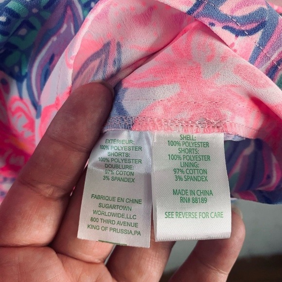 Lilly Pulitzer Kipton Romper Womens Size 4 Pink Isle Snappy Turtle NWT $218 - Picture 10 of 13